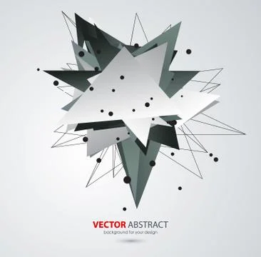Vector geometric background with triangles Stock Illustration