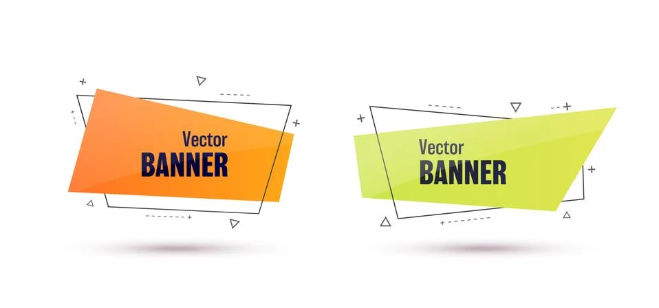 Vector geometric banner. Stock Illustration