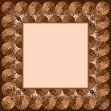 Vector geometric border with distortion effect. Stock Illustration