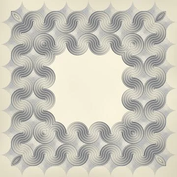 Vector geometric border with distortion effect. Stock Illustration