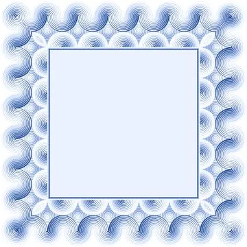 Vector geometric border with distortion effect. Stock Illustration