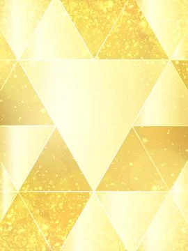 Vector geometric card template with golden glitter confetti and solid gold Stock Illustration