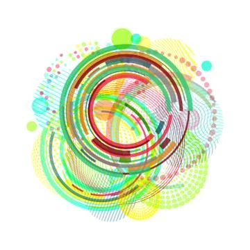 Vector Geometric Circle Background . Circle Pattern Background . Abstract Illustrazione stock