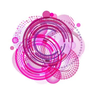 Vector Geometric Circle Background . Circle Pattern Background . Abstract 스톡 일러스트