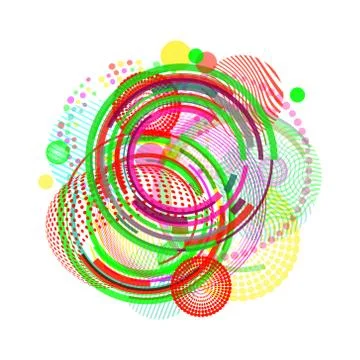 Vector Geometric Circle Background . Circle Pattern Background . Abstract Stock Illustration