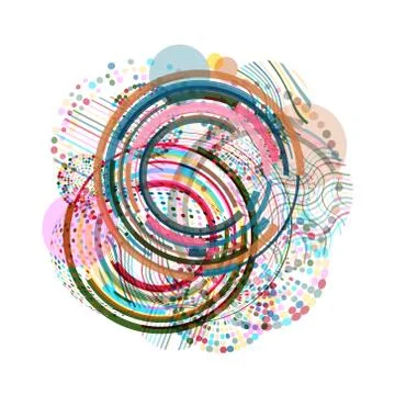 Vector Geometric Circle Background . Circle Pattern Background . Abstract 스톡 일러스트