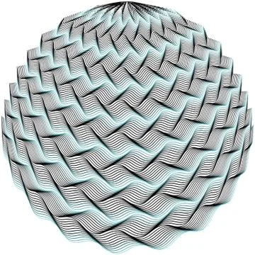 Vector geometric circle with distorted elements 스톡 일러스트