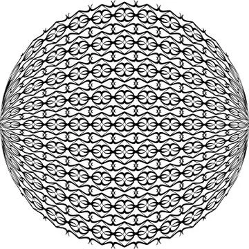 Vector geometric circle with distorted elements Stock Illustration