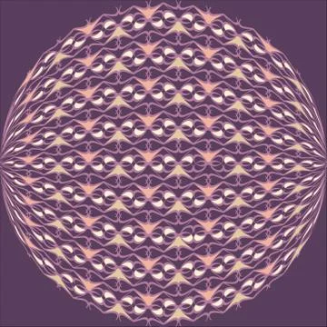 Vector geometric circle with distorted elements Stock Illustration