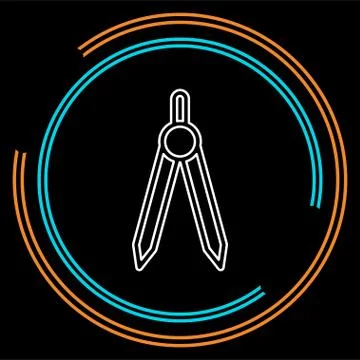 Vector geometric compass, drawing Stock Illustration