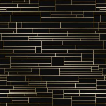 Vector geometric creative pattern - seamless luxury gold gradient design. Rich イラスト素材