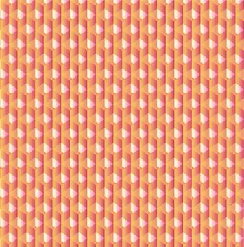 Vector geometric cubes pattern, retro seamless Stock Illustration