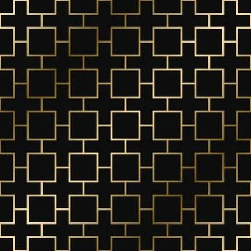 Vector geometric decorative pattern - seamless luxury gold gradient design. Rich Stock Illustration