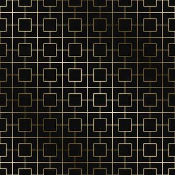 Vector geometric decorative pattern - seamless luxury gold gradient design. Rich イラスト素材
