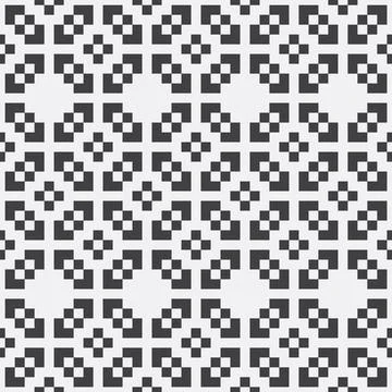 Vector geometric design pixel decoration background seamless pattern Stock Illustration