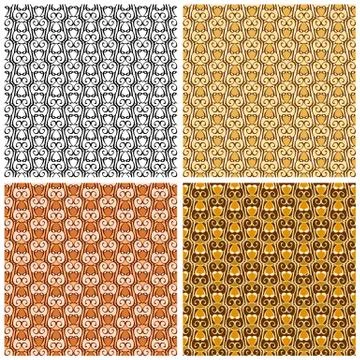 Vector geometric elements patterns set 스톡 일러스트