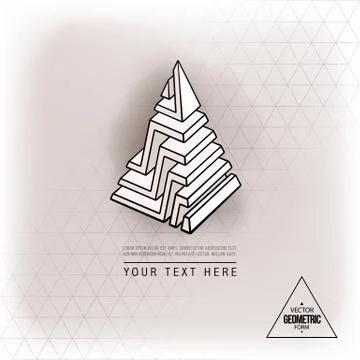 Vector geometric figure pyramid logo design Stock-Illustration
