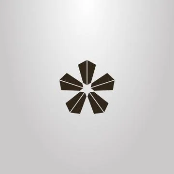 Vector geometric flower sign of five abstract high-rise buildings	 Ilustración de archivo