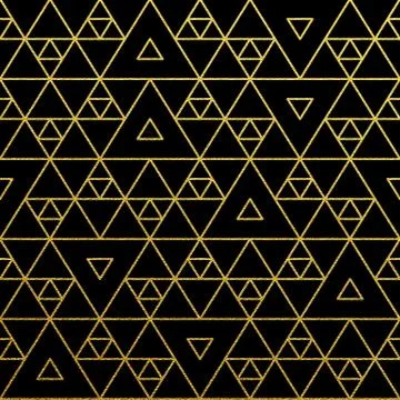 Vector geometric gold pattern Stock Illustration