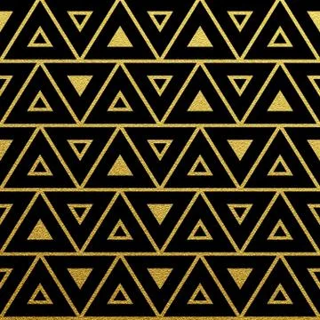 Vector geometric gold pattern Stock Illustration