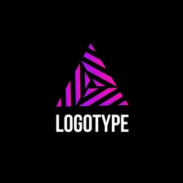 Vector geometric icon. Linear style logo. Vector abstract geometric triangle Stock Illustration