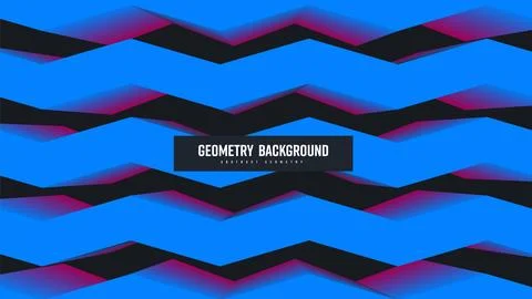 Vector geometric illustration, with gradient abstract background, bright ob.. Stock Illustration