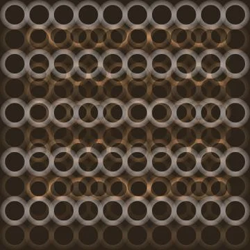 Vector geometric illustration with repeating rings Illustrazione stock