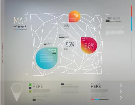Vector geometric, inforgraphic elements Stock Illustration