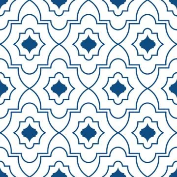 Vector geometric Islamic seamless pattern Illustrazione stock