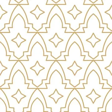 Vector geometric Islamic seamless pattern Illustrazione stock