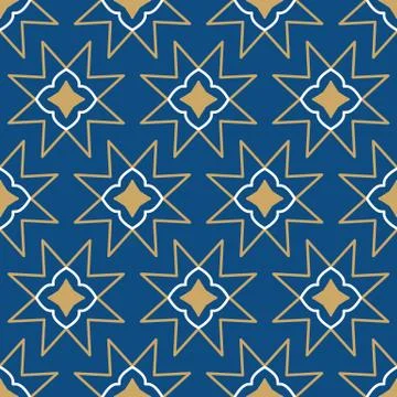Vector geometric Islamic seamless pattern Stock Illustration