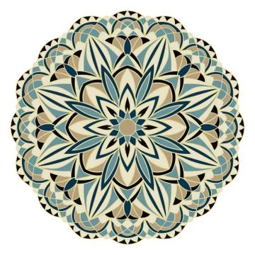 Vector geometric mandala. Stock Illustration