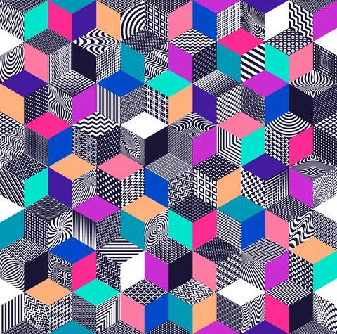 Vector geometric modern background. Stock Illustration