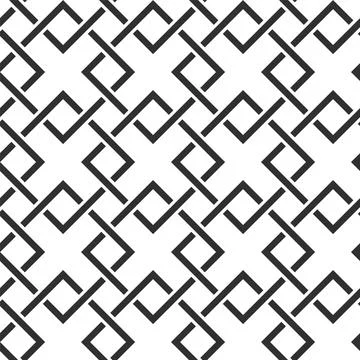 Vector geometric monochrome seamless background Stock Illustration