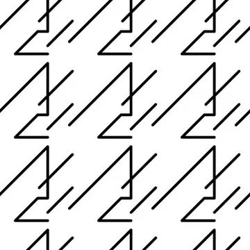 Vector geometric pattern in black and white style on a white background. Stock Illustration