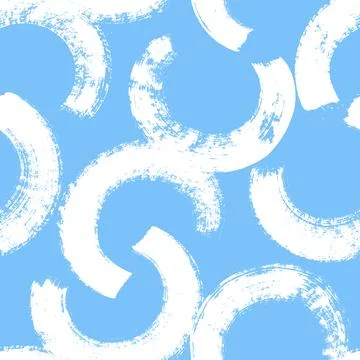 Vector geometric pattern, blue brush background Stock Illustration