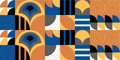 Vector geometric pattern blue-orange vector Stock Illustration