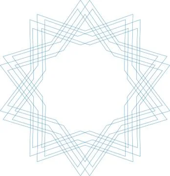 Vector geometric pattern. Flower with sharp petals Stock Illustration
