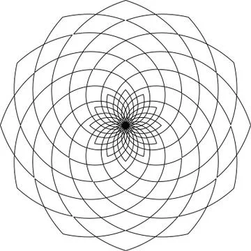 Vector geometric pattern. Flower with sharp petals Stock Illustration