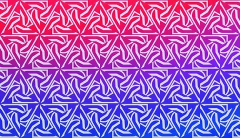 Vector Geometric Pattern with gradient backgroun. Triangles Curved Line. For  Stock Illustration