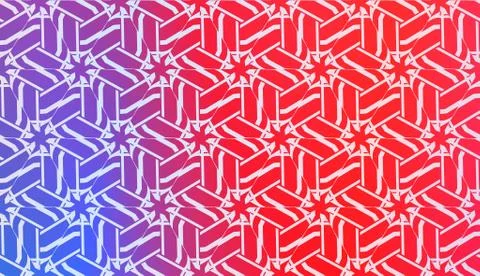 Vector Geometric Pattern with gradient backgroun. Triangles Curved Line. For  Illustrazione stock