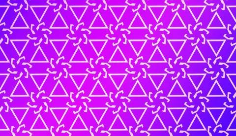 Vector Geometric Pattern with gradient backgroun. Triangles Curved Line. For  Illustrazione stock