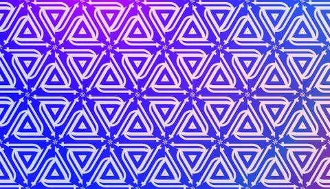 Vector Geometric Pattern with gradient backgroun. Triangles Curved Line. For  Illustrazione stock