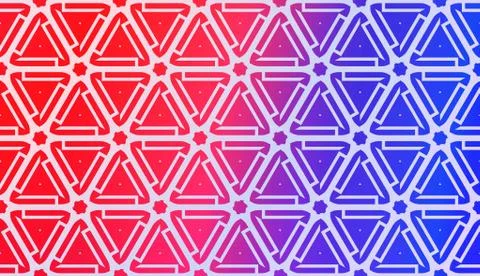 Vector Geometric Pattern with gradient backgroun. Triangles Curved Line. For  Illustrazione stock