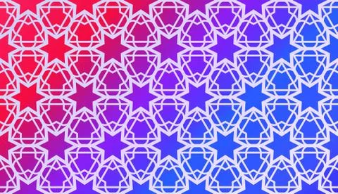 Vector Geometric Pattern with gradient backgroun. Triangles Curved Line. For  Stock Illustration