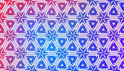 Vector Geometric Pattern with gradient backgroun. Triangles Curved Line. For  Stock Illustration