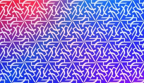 Vector Geometric Pattern with gradient backgroun. Triangles Curved Line. For  Illustrazione stock