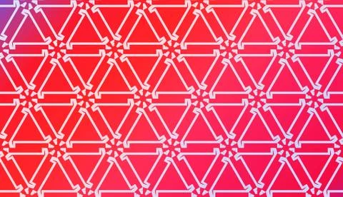 Vector Geometric Pattern with gradient backgroun. Triangles Curved Line. For  Stock Illustration