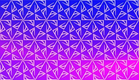 Vector Geometric Pattern with gradient backgroun. Triangles Curved Line. For  Illustrazione stock