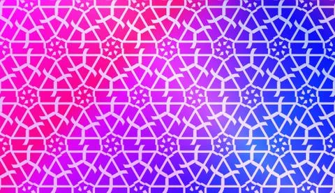 Vector Geometric Pattern with gradient backgroun. Triangles Curved Line. For  Illustrazione stock